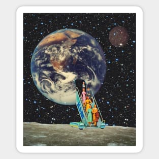 Travel to the Moon Sticker